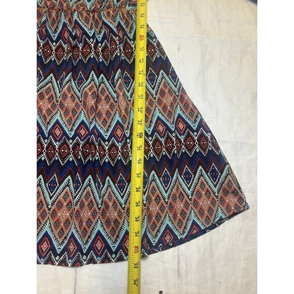 Altar'd State Vintage Boho Dress, Geometric Print, Lace Trim, Women's Small - Picture 6 of 7